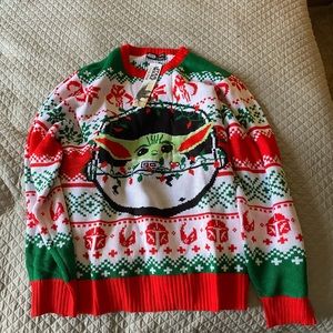 Star Wars mandalorian Christmas sweater, men’s size small
